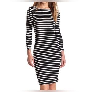 BCBGMaxazria Striped “Briza” Midi dress